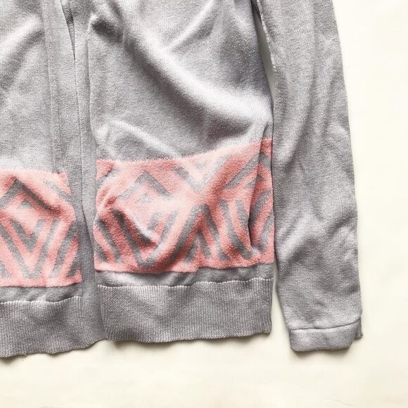 Ivivva gray/pink light knit open cardigan VGUC 14Y - Picture 3 of 6